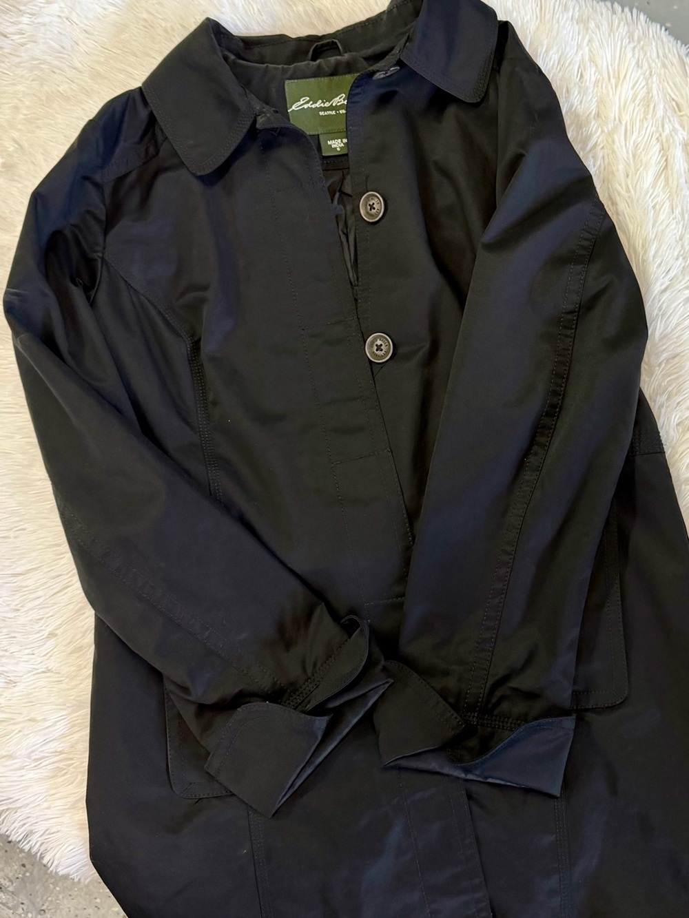 Eddie Bauer Black Women’s Lightweight Trench Coat